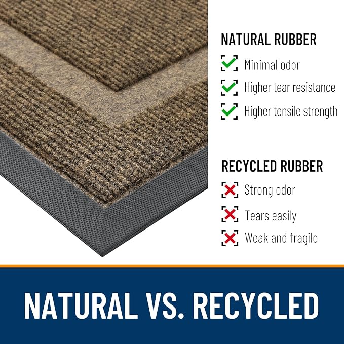 OLANLY Front Door Mat Outside 59x34, All-Season Heavy-Duty Rubber Doormat | - Image 4
