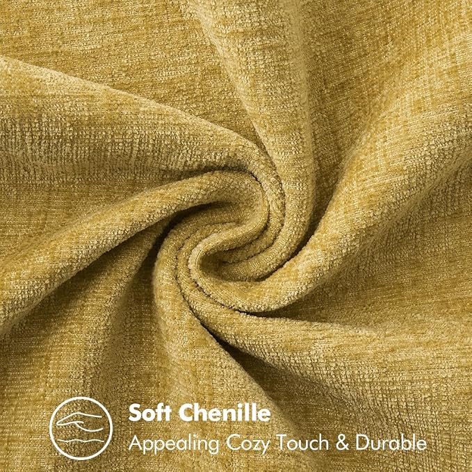 MIULEE Decorative Couch Throw Pillow Covers 20x20 Inch Mustard Yellow | - Image 4