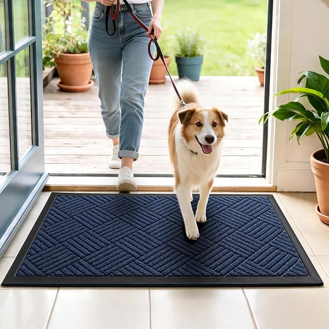 Front Door Mat, Heavy Duty Waterproof Doormat 35.5"x24", Stain Fade Resistant - Image 2