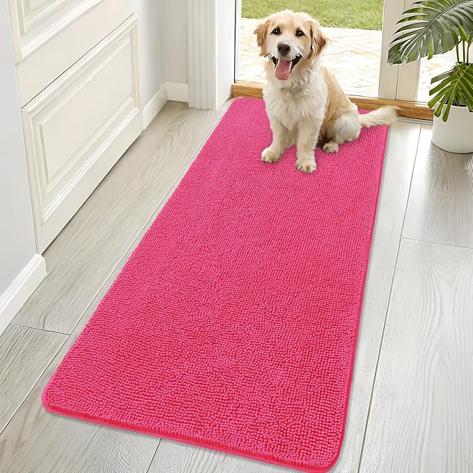 OLANLY Dog Door Mat for Muddy Paws 70x32, Super Absorbent Chenille Mud Mat | by OLANLY