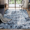 Rugflix 5x8 Area Rugs for Living Room, Washable Navy Blue Dark Large Rug | by RugflixAreaRugs