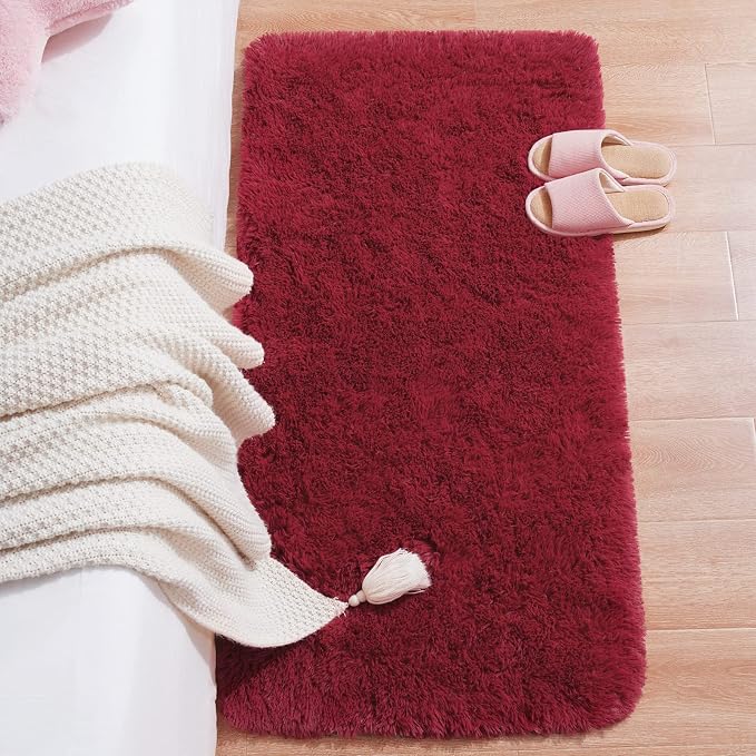 Chicrug Soft Runner Rug for Bedroom Living Room Plush Fluffy Rug 2x4 | Shag - Image 3