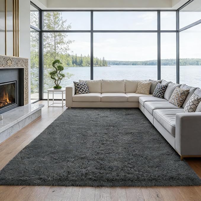 6x9 Area Rug Fluffy Shaggy by Unknown