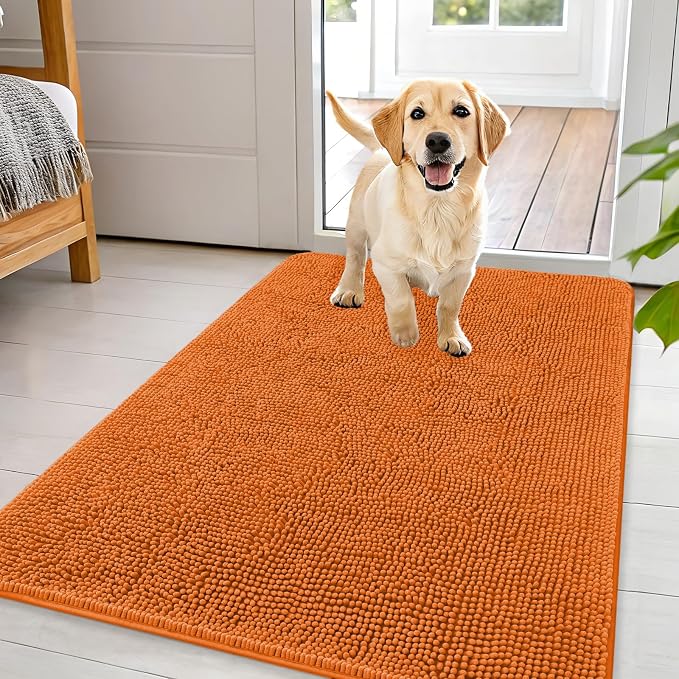 OLANLY Dog Door Mat for Muddy Paws 44x32, Super Absorbent Chenille Mud Mat | by OLANLY
