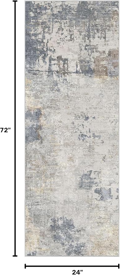 UERMEI 2x6 Washable Runner Rug for Hallway, Non Slip Low Pile Kitchen Carpet - Image 2