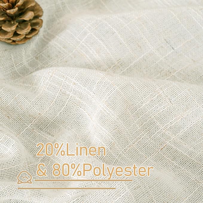 72 inch Length Cream Linen Curtains - Image 2