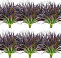 16pcs Artificial Plants Outdoor Flowers UV Resistant Fake Tall Grass Plants Faux Tropical Shrubs Plastic Greenery Bushes Front Porch Patio Garden Outside Decoration (Purple)