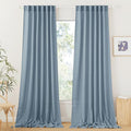 RYB HOME Sheer Curtains 102 inches, Extra Long Floor to Ceiling Curtains | Half by RYBHOME