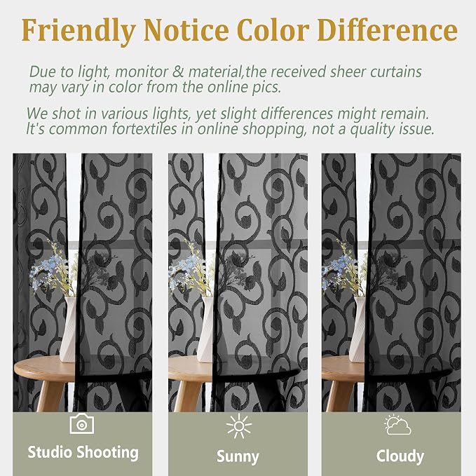 Furman Cafe Curtains 30 Inch Length 2 Panels Set, Elegant Geometric Jacquard - Image 6