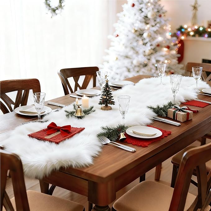 duduta White Faux Sheepskin Runner Rugs 2x6 ft, Fluffy Fur Couch Covers | Shag - Image 8