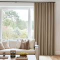 Light Brown Blackout Linen Curtains 108 Inches Long Pinch Pleated | Black Out by Twodrapes