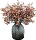 JAKY-Global Babys Breath Silk Artificial Flowers 12 Bundle European Fake Plants Farmhouse Decor Fall Decoration Bouquets DIY Home Garden (Beige Brown-12pcs)
