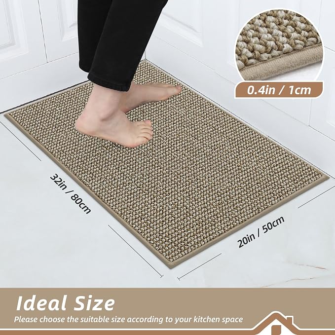 BEQHAUSE Kitchen Rugs 20"x32", Non-Slip Kitchen Mats - Image 2