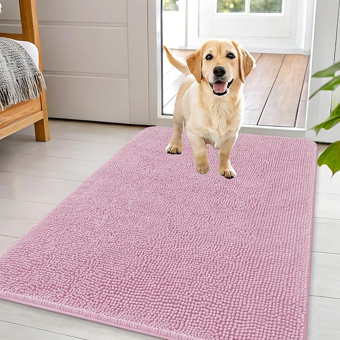 OLANLY Dog Door Mat for Muddy Paws 44x32, Super Absorbent Chenille Mud Mat | by OLANLY