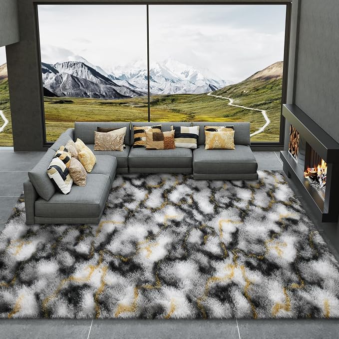 LOCHAS 5x8 Area Rugs Fluffy Living Room Carpets - Image 2