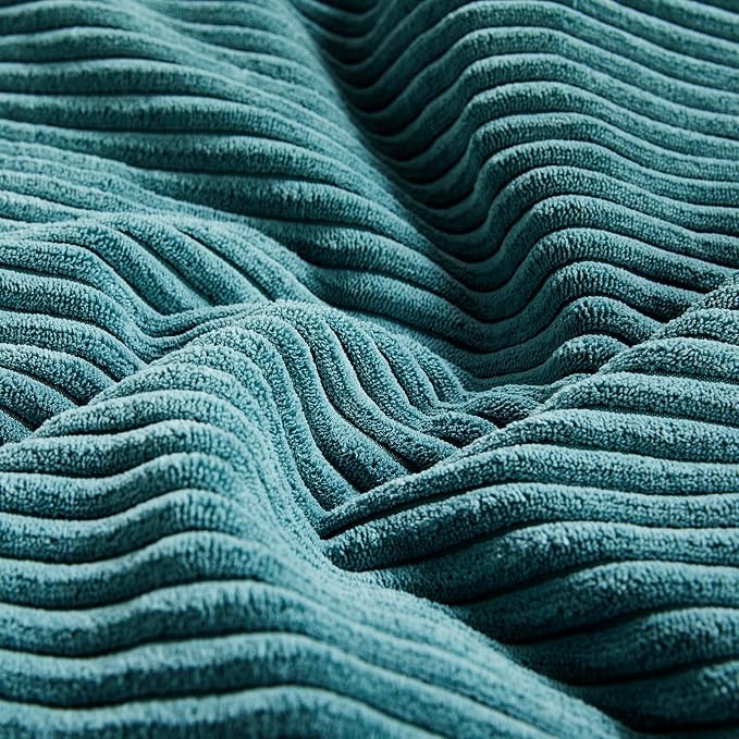 Fancy Homi 2 Packs Teal Long Lumbar Decorative Throw Pillow Covers 12x24 Inch - Image 5