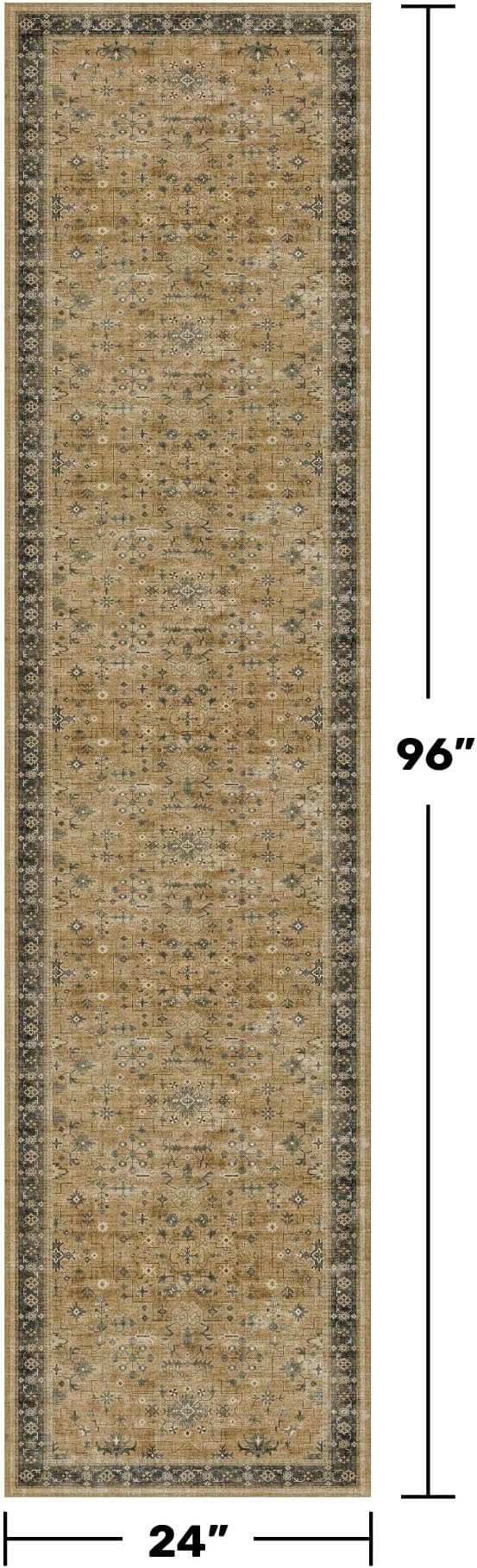 Natural Taupe 2x8 Runner Rug for Hallway, Long Runner Rug for Kitchen, Entryway - Image 2