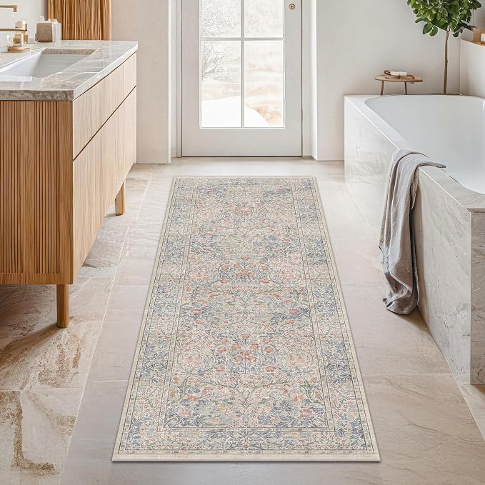 Washable Bathroom Runner Rug 2x5, Non Slip Runner - Image 8