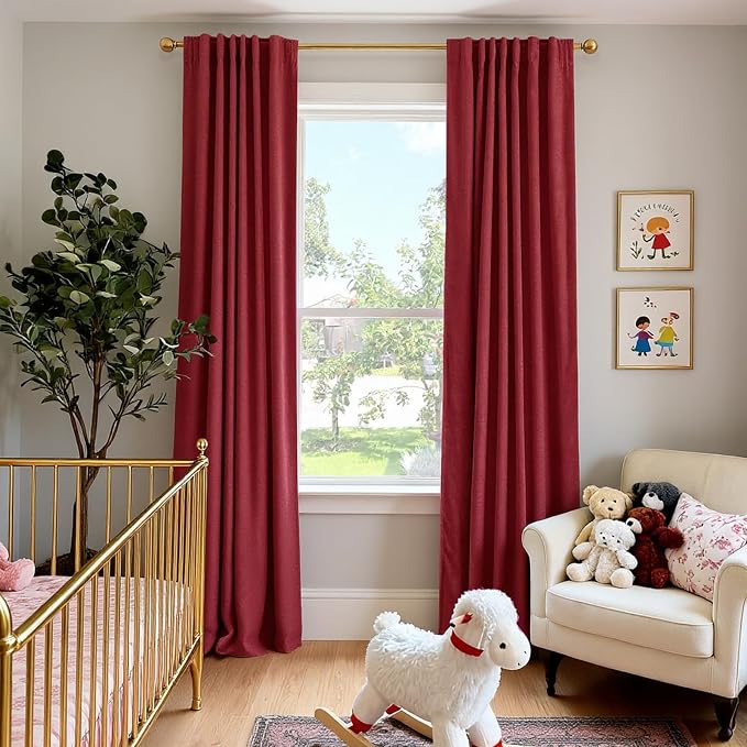 INOVADAY 100% Blackout Linen Curtains - Image 5