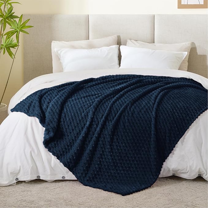 BEDELITE Navy Large Throw Blanket - Image 5