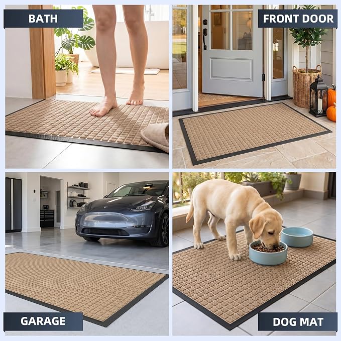 Front Door Mat Outside Entrance, Heavy Duty Waterproof Doormat | 29.5"x17" - Image 8
