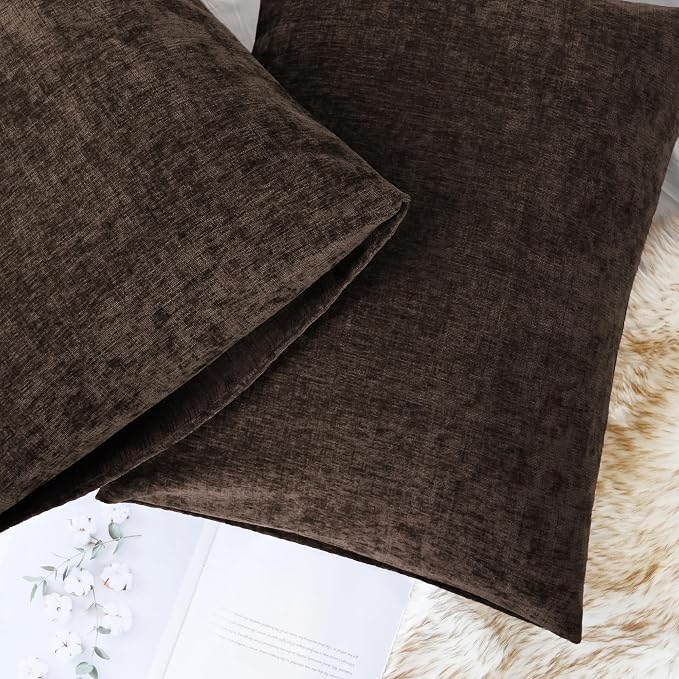 CaliTime Decorative Standard Throw Pillow Covers 26 X 20 Inches Coffee | Pack - Image 6