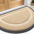 OLANLY Half Circle Front Door Mat Outside 29.5x17 All-Season Rubber Doormat | by OLANLY