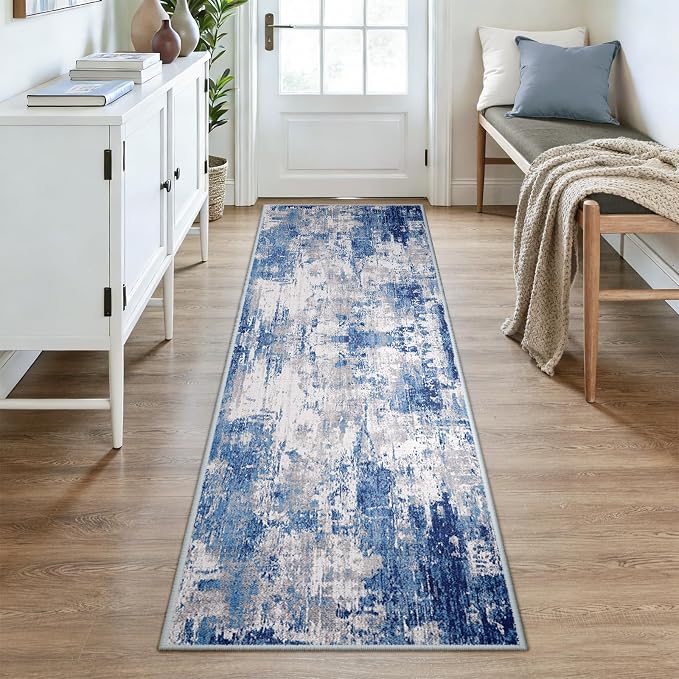 RELEANY Washable Runner 3'x8' Abstract Area Rug - Image 2