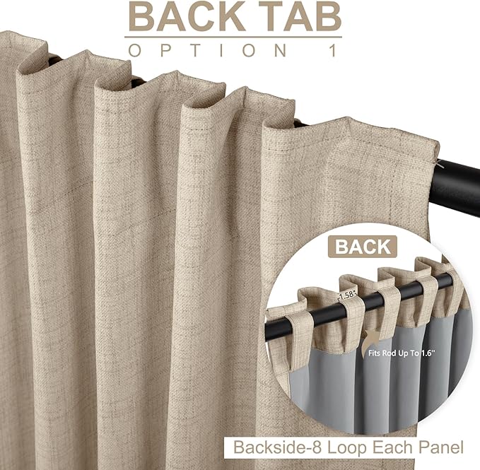 Linen Textured Total Blackout Curtains - Image 3