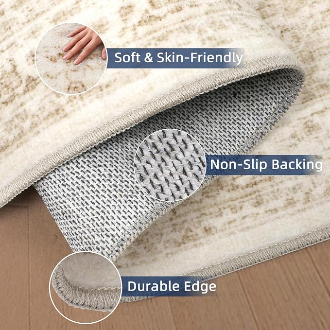 Washable Runner Rugs for Hallway 2x6 Rug Runners, Boho Vintage Kitchen Runner - Image 4