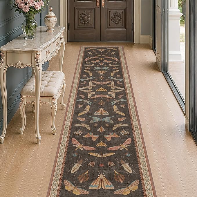 2x10 Hallway Runner Rug, Stain Resistant Non Slip Kitchen Floor Carpet by HazoHaus