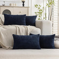 Set of 4 Soft Textured Decorative Throw Pillow Covers 12X20 Inch Cozy Farmhouse by Cozoomy
