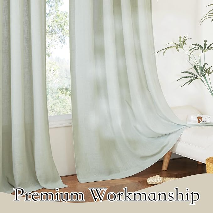 RYB HOME Extra Wide Sheer Curtains - Image 4