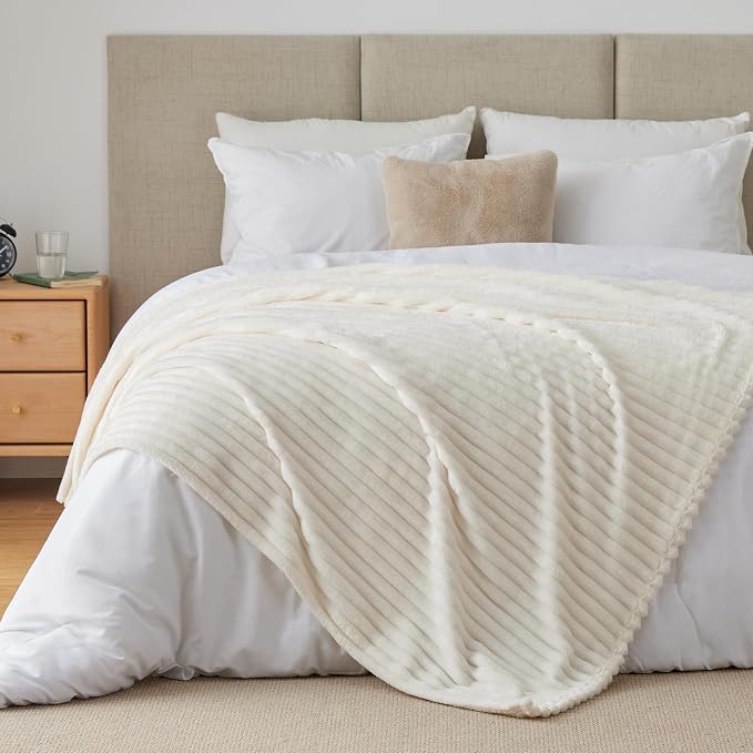BEDELITE Ribbed Twin Blanket for Couch & Bed, Warm Yet Lightweight, Ribbed - Image 8