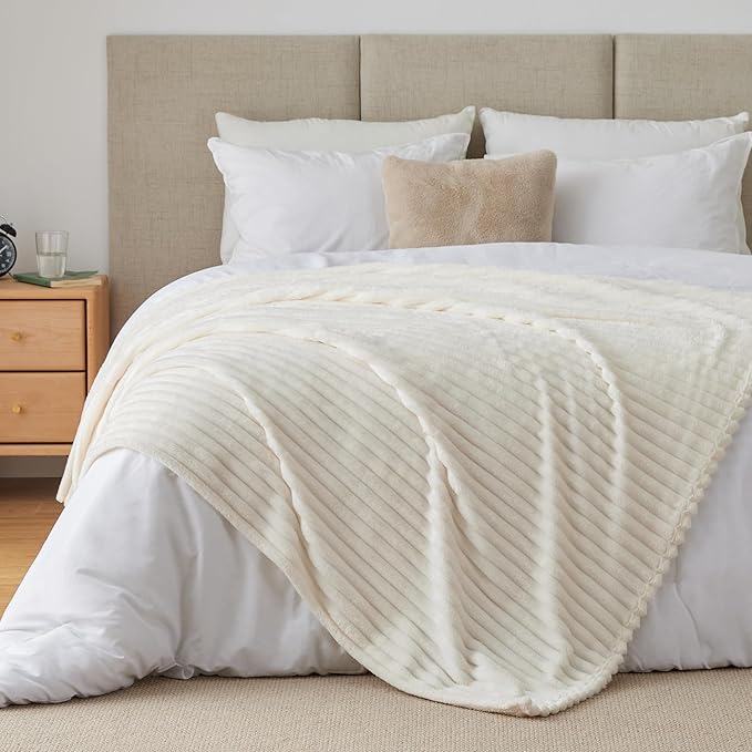 BEDELITE Ribbed Fleece Throw Blanket - Image 8