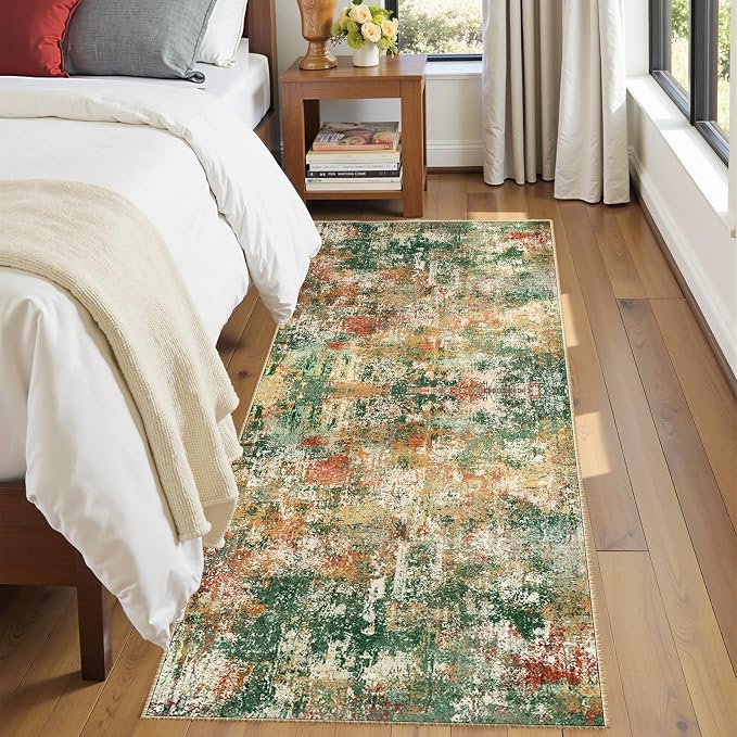 RELEANY Washable Runner 2'x6' Abstract Area Rug - Image 3