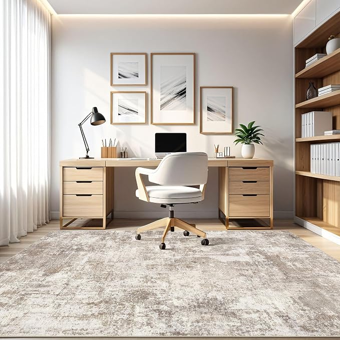 Large Area Rugs 12x15: Washable Abstract Modern Soft Rug Stain Resistant Indoor - Image 8