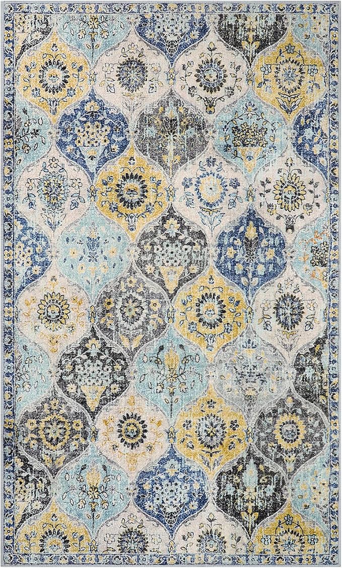 Lahome Moroccan Washable Small Area Rug, 3x5 Area Rug - Image 3