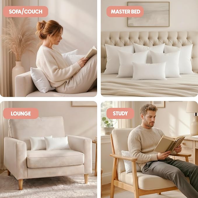 Utopia Bedding 12x20 Pillow Inserts, 2 Pack | 100% Virgin Filling, Indoor - Image 5