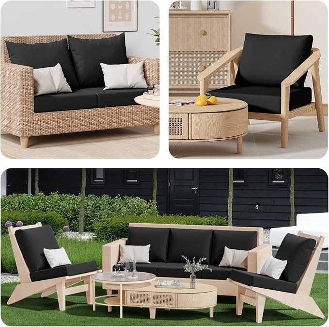 8Pcs Outdoor Cushion Covers, Stretch Patio Furniture Couch Chair Slipcovers | - Image 9