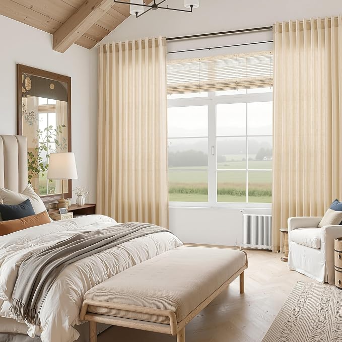 Tan Semi Sheer Curtains 72 Inches Long - Image 7