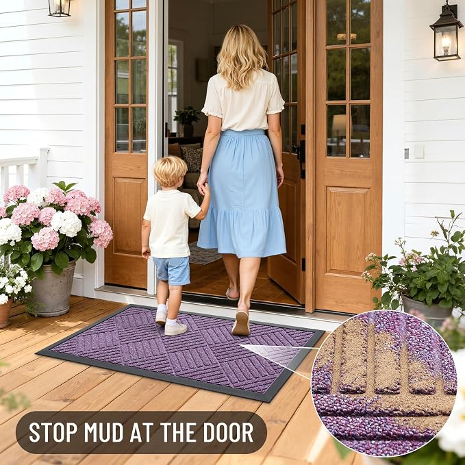 OLANLY Front Door Mat Outside Entrance 33x21, Waterproof Heavy-Duty Doormat | - Image 7