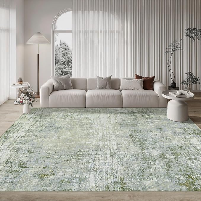 Aelenmu 8x10 Area Rugs for Living Room Bedroom Dining Room Washable Green | - Image 9