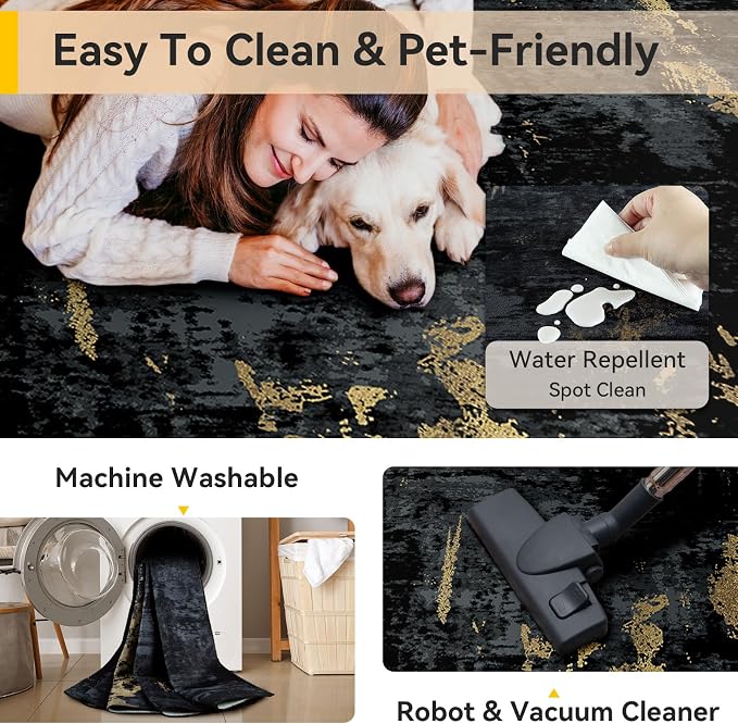 RELEANY Washable Round 4ft Area Rug - Image 4