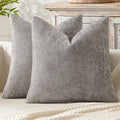 MIULEE Decorative Couch Throw Pillow Covers 20x20 Inch Light Gray 2 Pack | by MIULEE