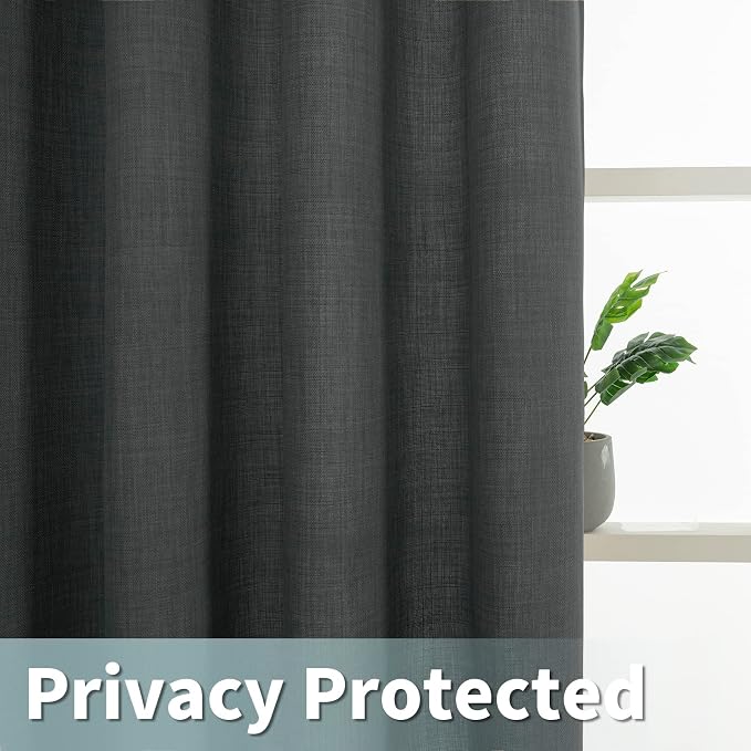 Light Filtering Linen Curtains 45 inch Length - Image 4