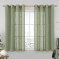 Sage Green 48 Inch Linen Curtains by LAMIT