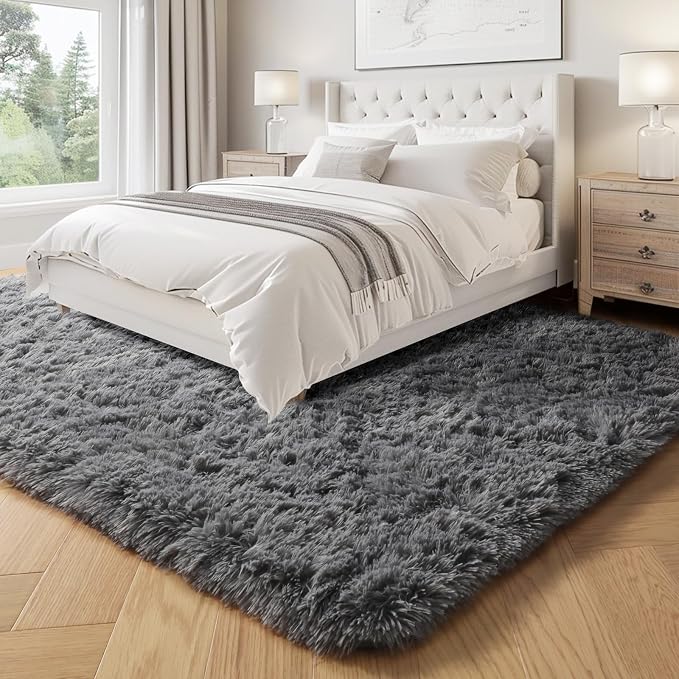 8x10 Living Room Rug Grey, Soft Large Rugs - Image 6