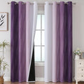Purple and Greyish White Ombre Blackout Curtains by ESTELARTEXTILER