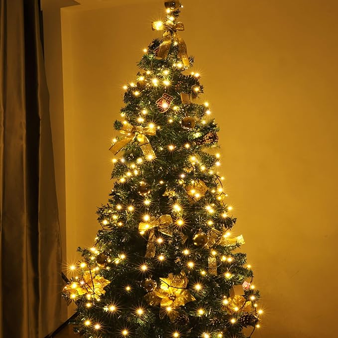 100-1000 LED Christmas Lights, Low Voltage Fairy String Lights with 8 Modes, Ideal for Xmax Tree, Garden, Home, Party, Halloween Festival Deco (Warm White, 1000 LEDs)